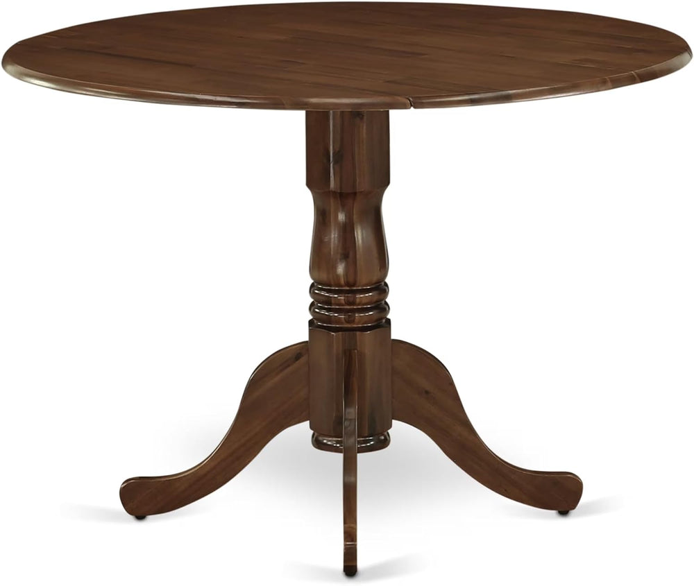 East West Furniture DLT-AWA-TP Dublin Dining Room Table - a Round Solid Wood ...