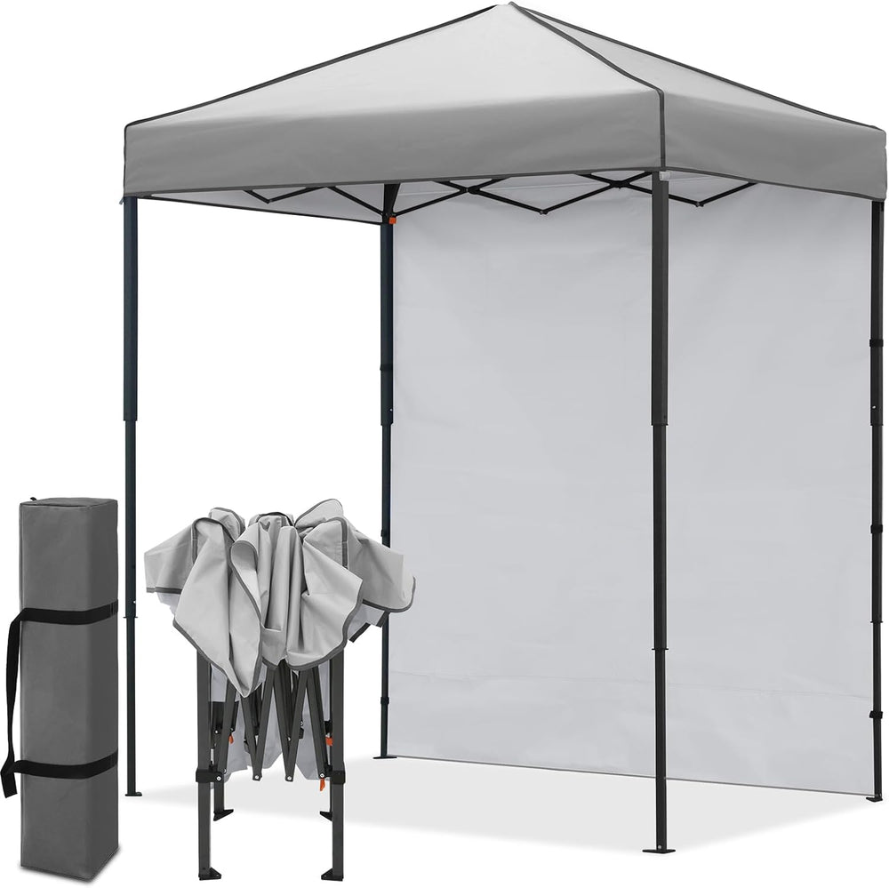 EAGLE PEAK 6x4 Instant Pop Up Canopy Tent with 1 Sidewall, Gray