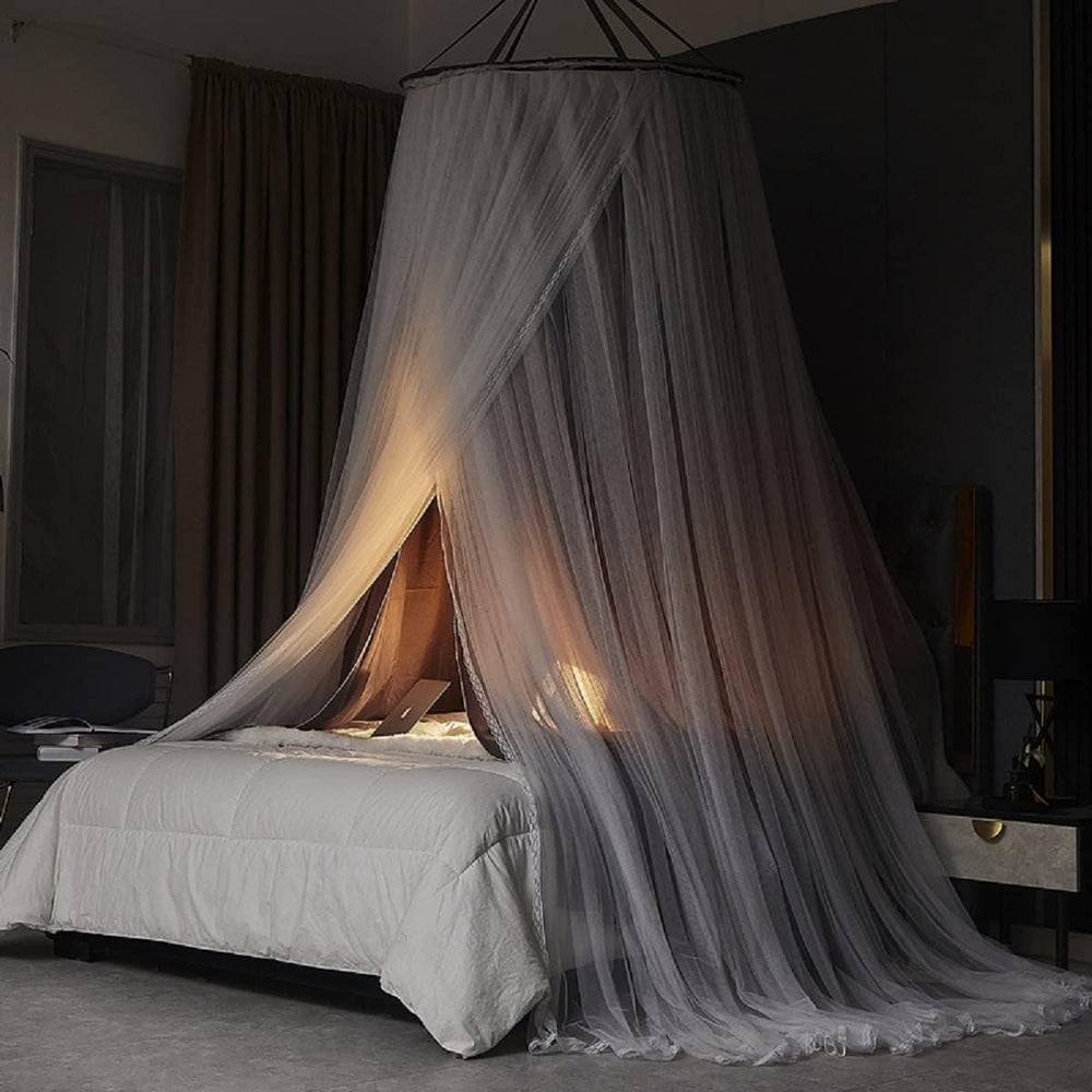 Kertnic Luxurious Bed Canopy for Girls & Adults - Double Layer Princess C...
