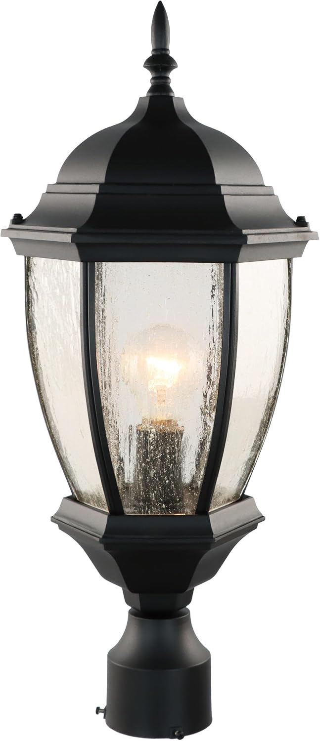 Outdoor Post Light, 21 Inch Aluminum Outside Post Lantern, Waterproof Exterio...