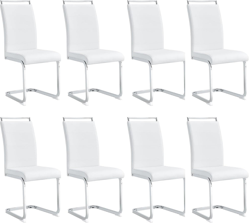Baysitone Modern Dining Chairs Set of 8, PU Faux Leather High Back Upholstere...