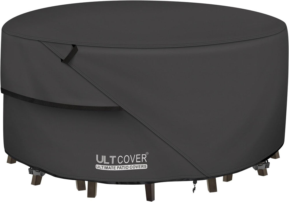 ULTCOVER Waterproof Round Patio Table Cover 60 inch, Black