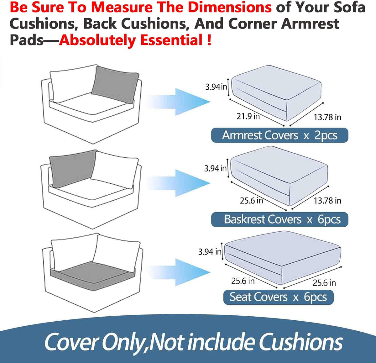 patio cushion covers replacement splashproof uv-resistant inelastic covers shown in use