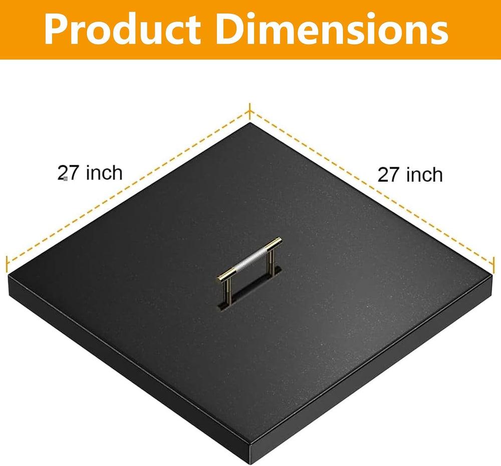 AJinTeby Fire Pit Lid Fits 24" x 24" Drop-in Fire Pit Pan, 27"...