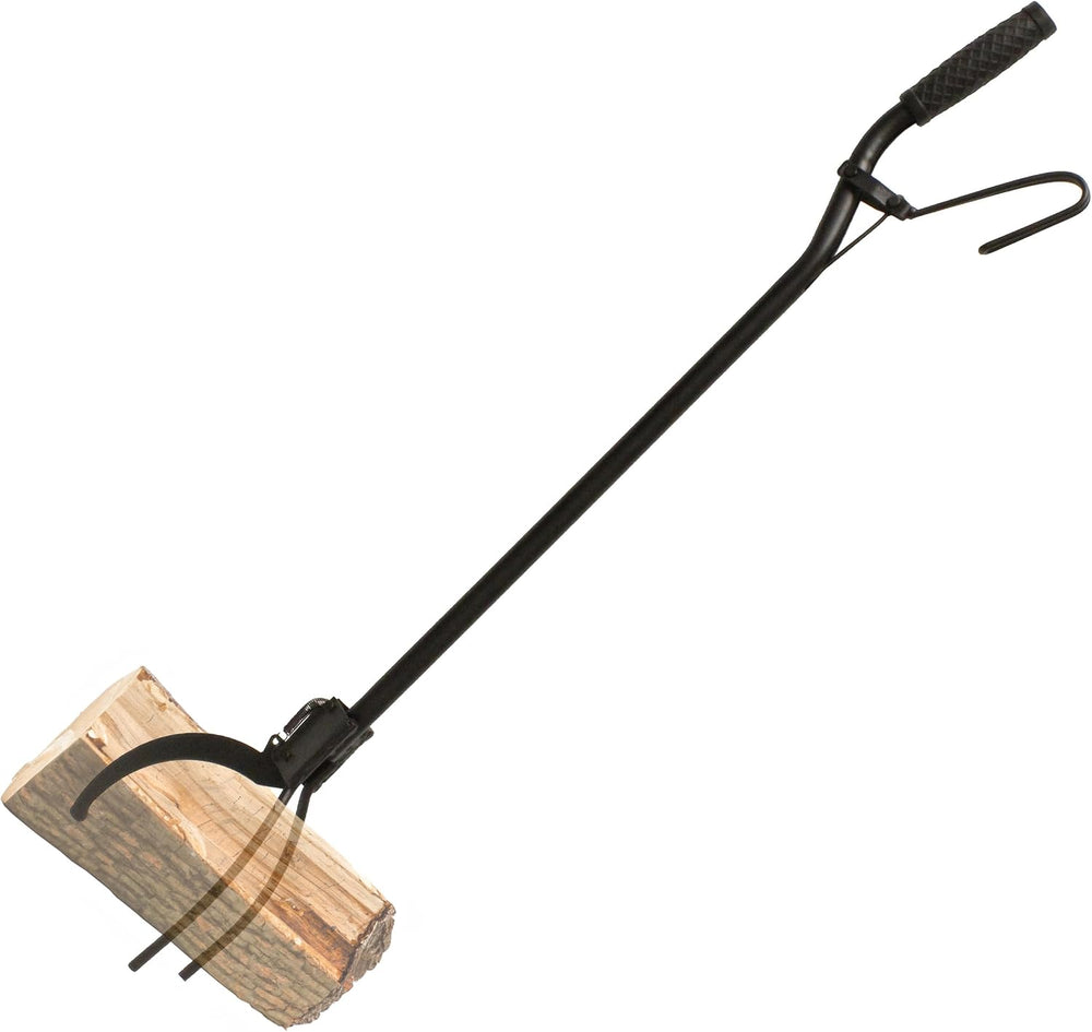 Redneck Convent Heavy-Duty Log Grabber Fire Tongs Poker Tool with Spring Hand...