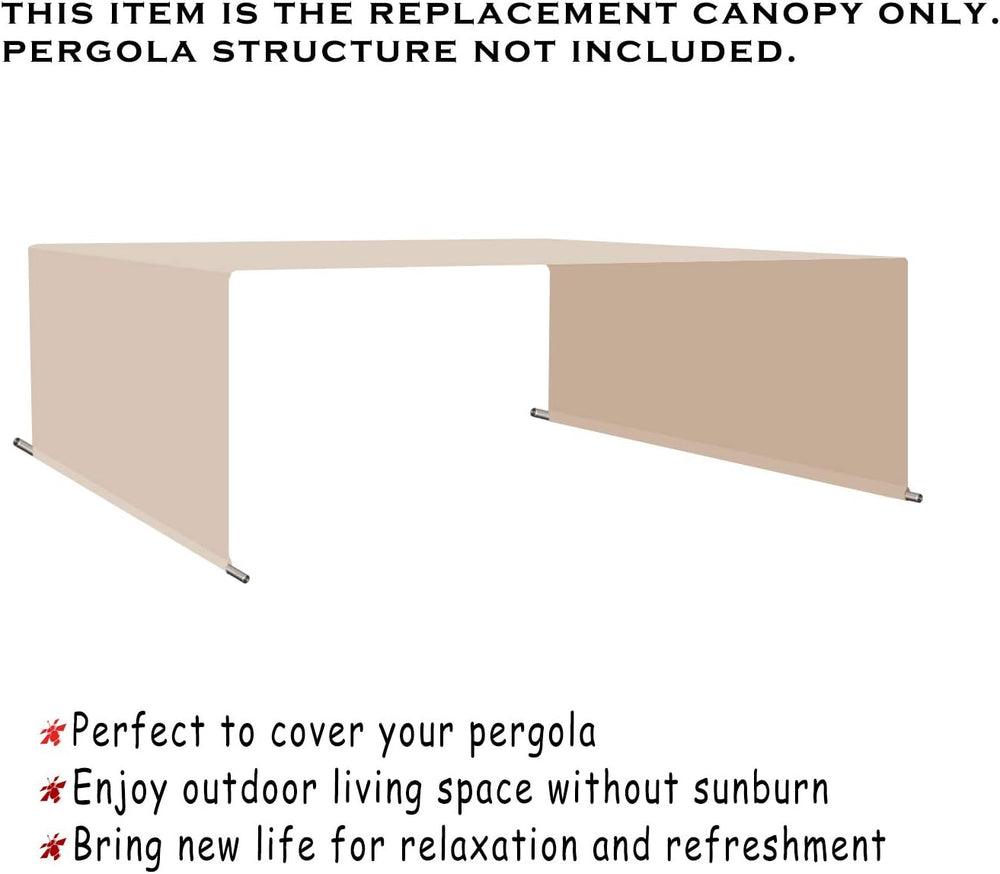 Alion Home Waterproof Pergola Cover - Universal Replacement Canopy (12' L...
