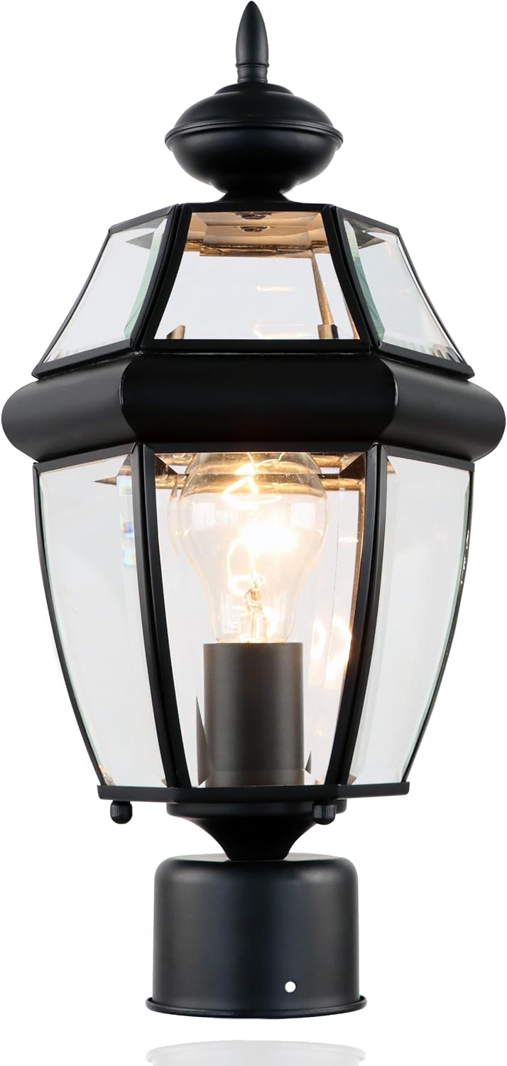 Kalium Outdoor Post Lights, 15" Lamp Post Light Fixture Waterproof Alumi...