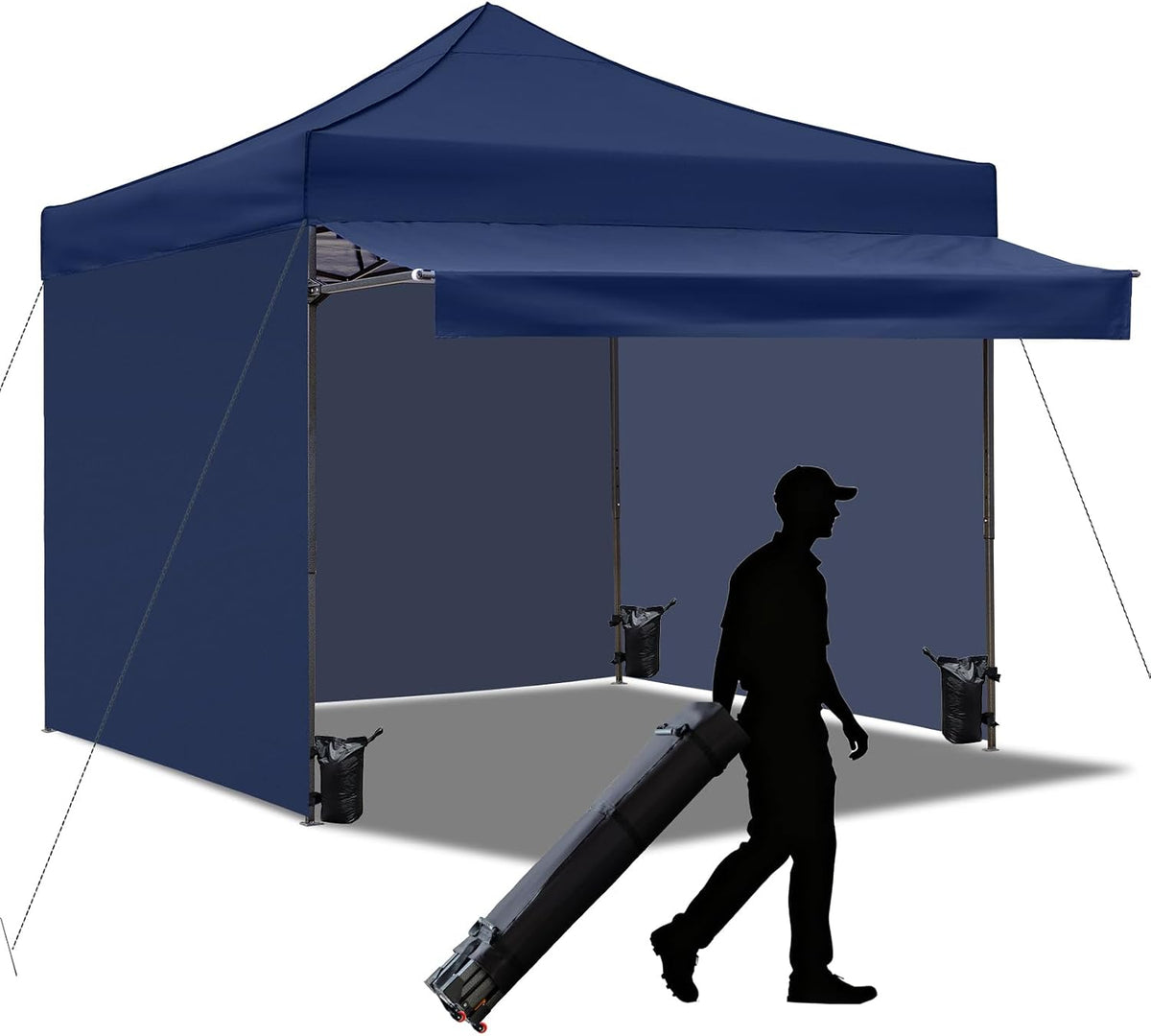 10x10 pop up canopy tent with awning easy, main product view