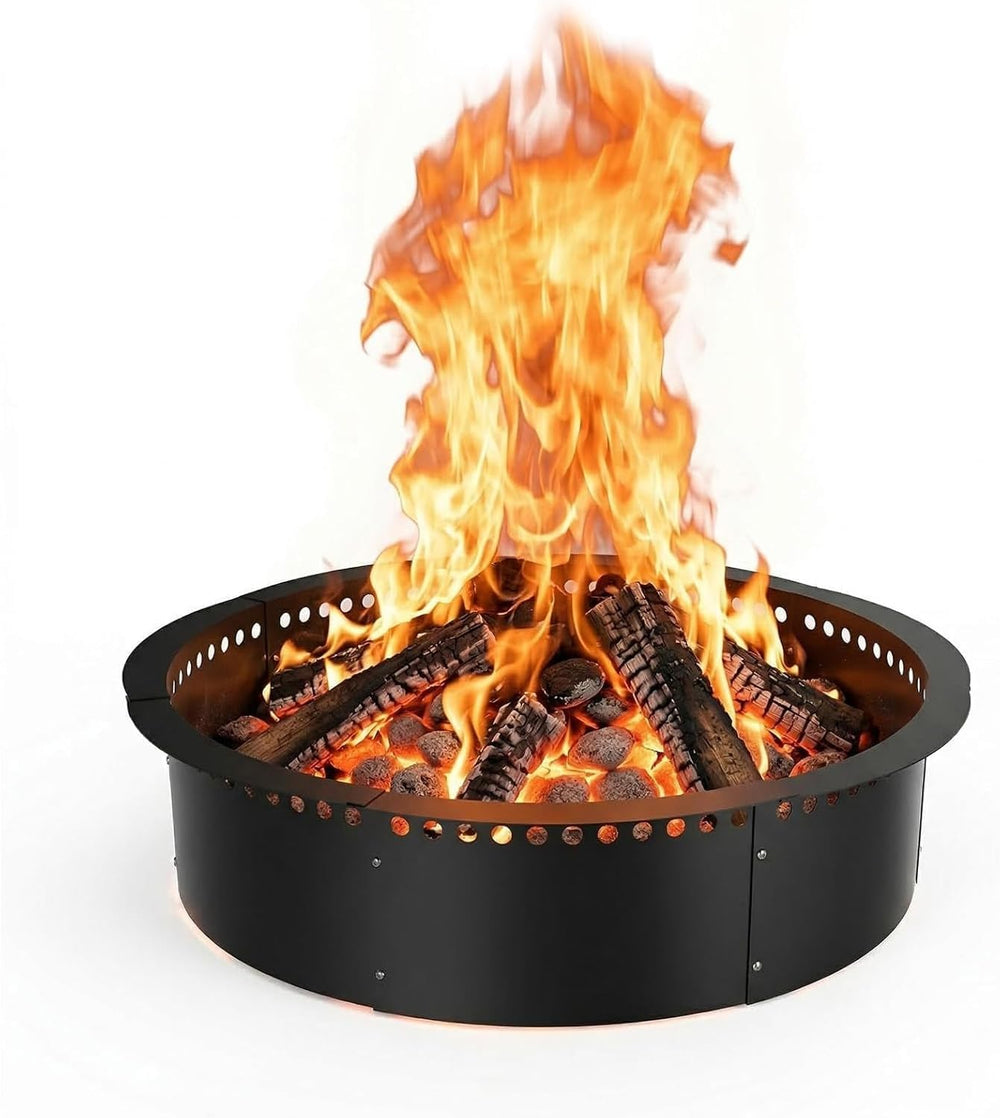 Smokeless Fire Pit Ring, 32 inch Outer/28 inch Inner Outside Fire Pit, Heavy ...