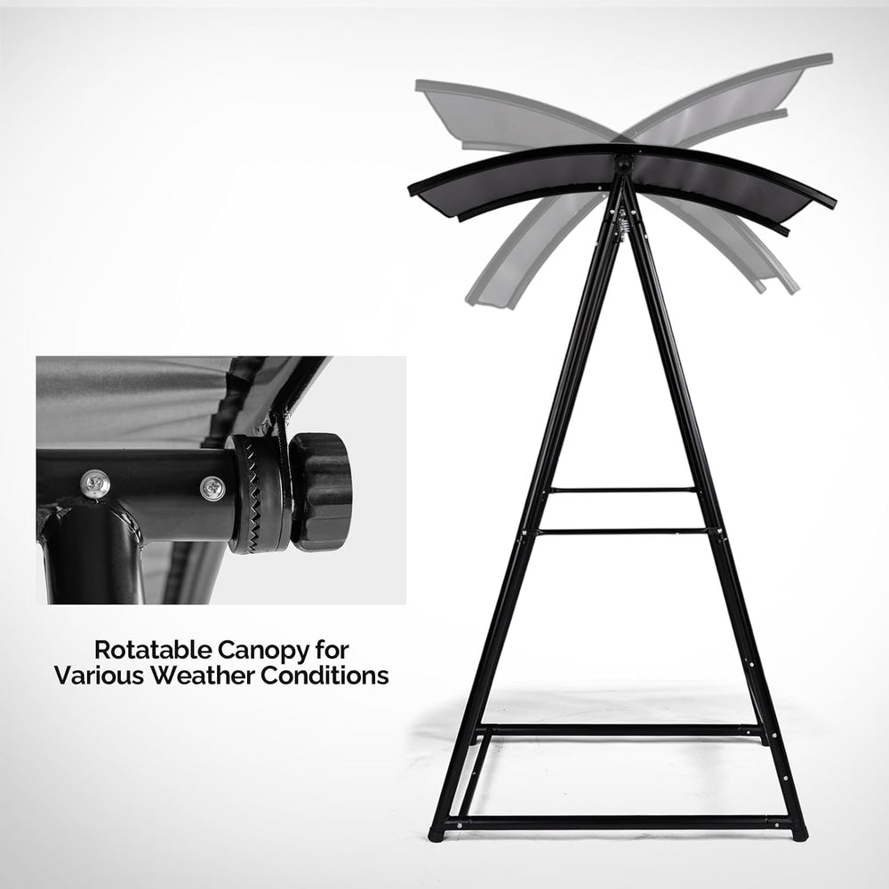 Outvita Outdoor Hammock Chair Stand, Heavy Duty A-Frame Metal Swing Stand wit...
