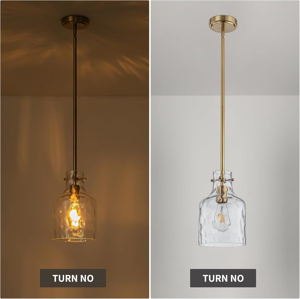 WILON Pendant Light Fixtures,Glass Pendant Lighting for Modern Kitchen Island...