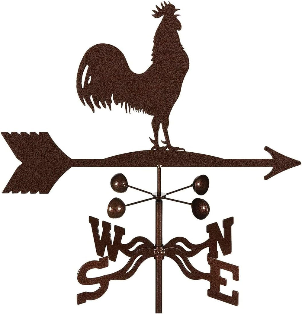 EZ Vane Steel Rooster Weathervane with Wind Cups — Roof Mount