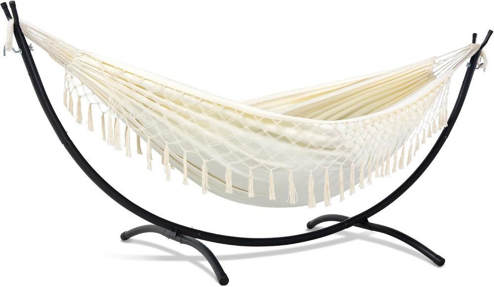 SUNCREAT Portable Outdoor Hammock with Stand Included, Double Hammock with Ta...