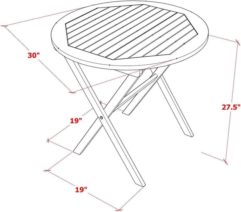 East West Furniture MNBS3CWNA 3 Piece Outdoor Conversation Bistro Set Contain...