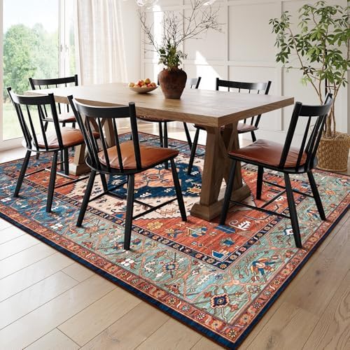 Lahome Area Rugs 9x12 Living Room - Boho Non-Slip Washable Rug Ultra-Thin Sta...