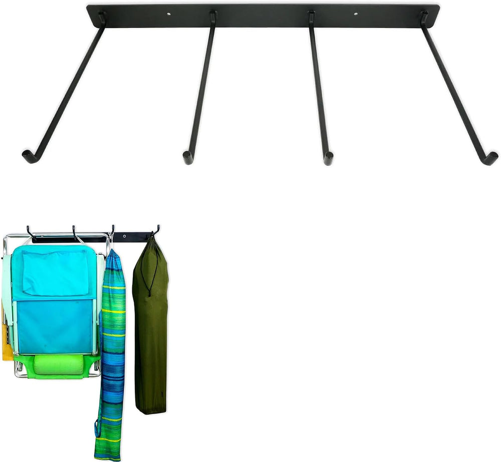 StoreYourBoard Double Chair Storage Rack – 2 Pack Heavy Duty Folding Chair Ra...
