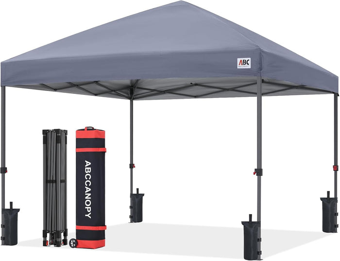 ABCCANOPY 10x10 Pop Up Canopy, Heavy Duty Weather Protection, Light Gray
