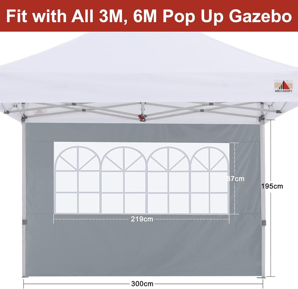 ABCCANOY 2 Packs of 10X10 Canopy Sidewalls with Church, Gray