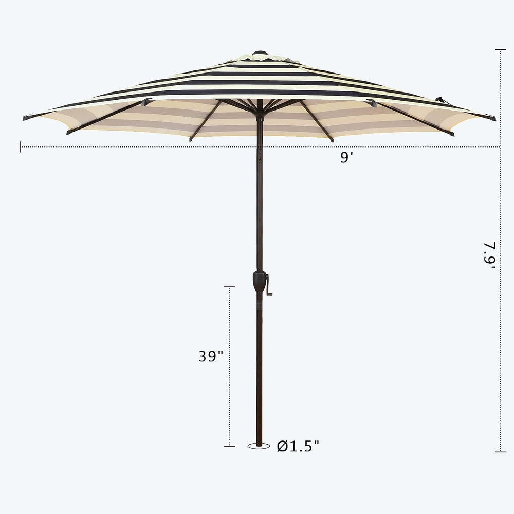 Abba Patio 9FT Lyon Outdoor Patio Umbrella Outdoor Table Umbrella with Push B...
