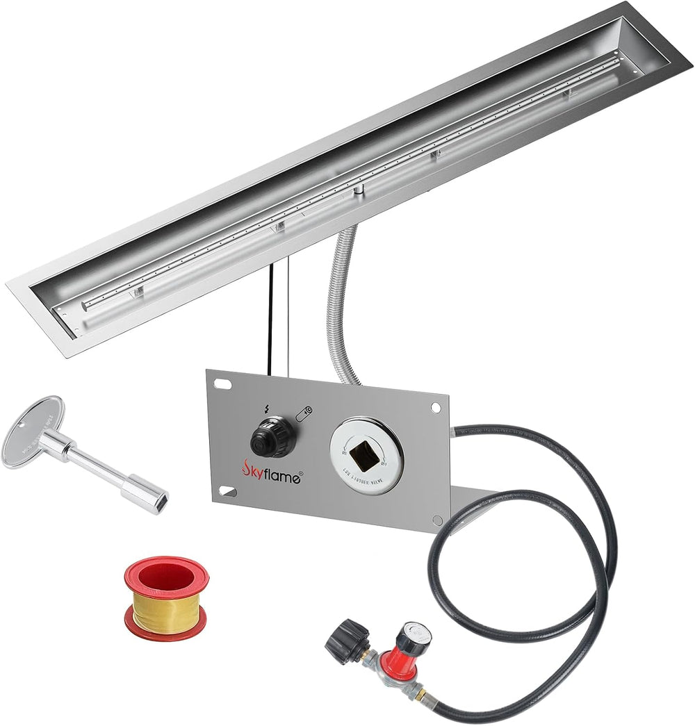 Skyflame 48 x 6 Inch Stainless Steel Fire Pit Pan Kit