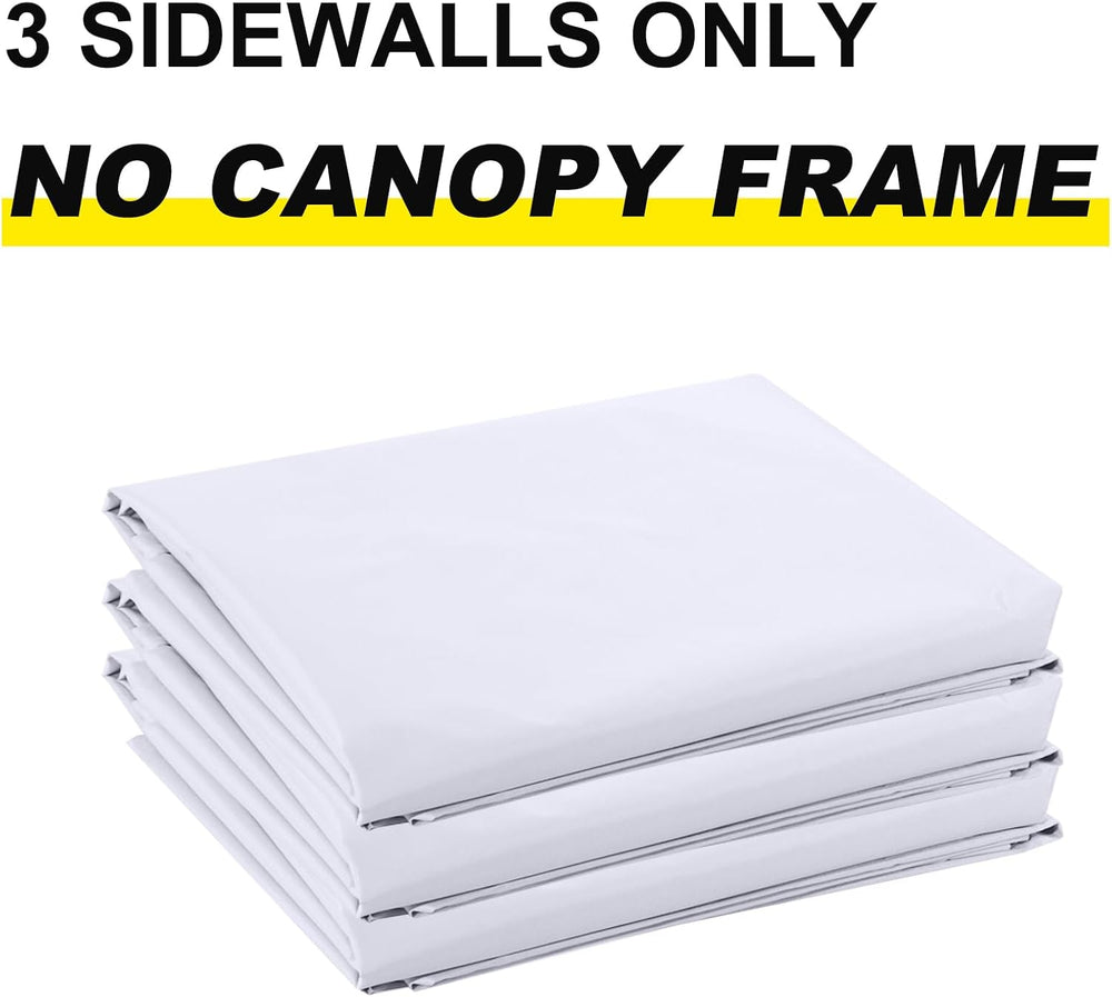 ABCCANOPY Instant Canopy SunWall 10x10 FT, 3 Pack Sidewall Only, White