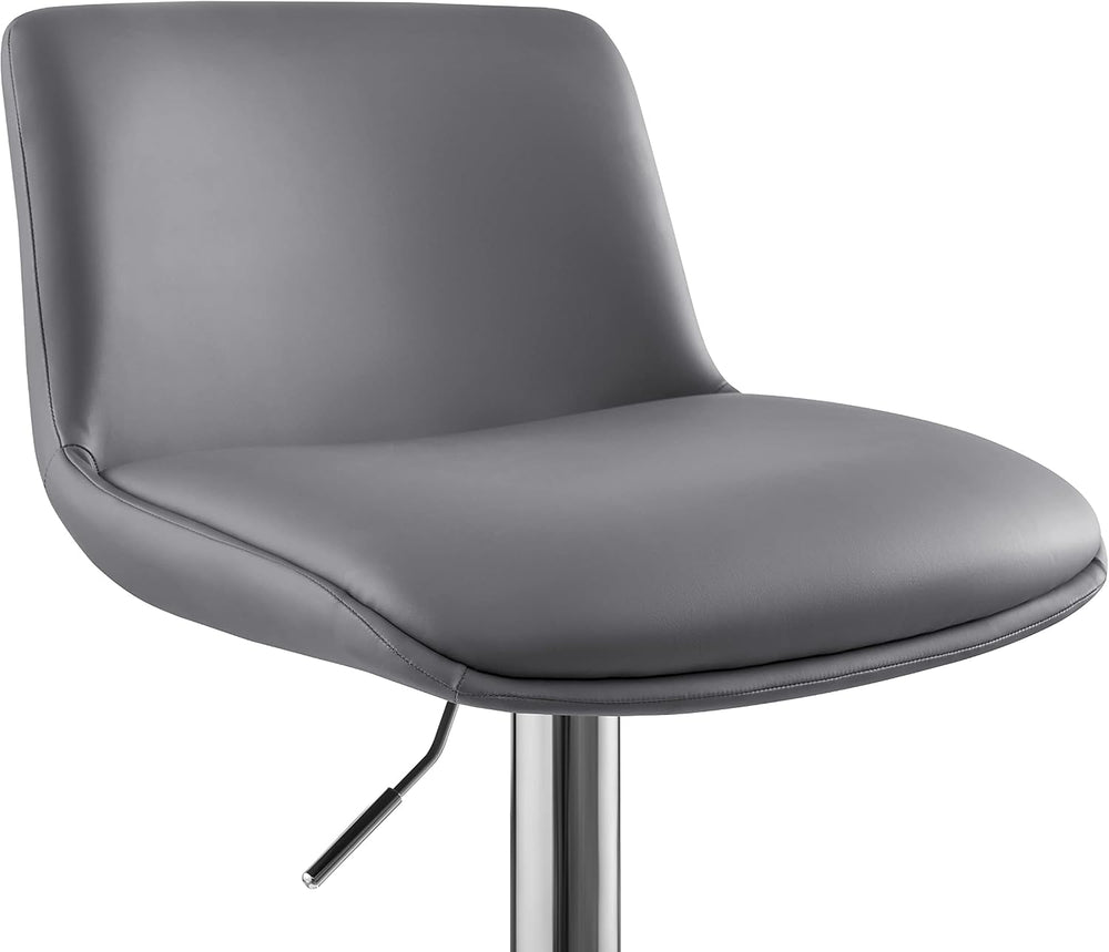 MINCETA Bar Stools,Modern Upholstered Swivel Stool with Back for Bar and Coun...