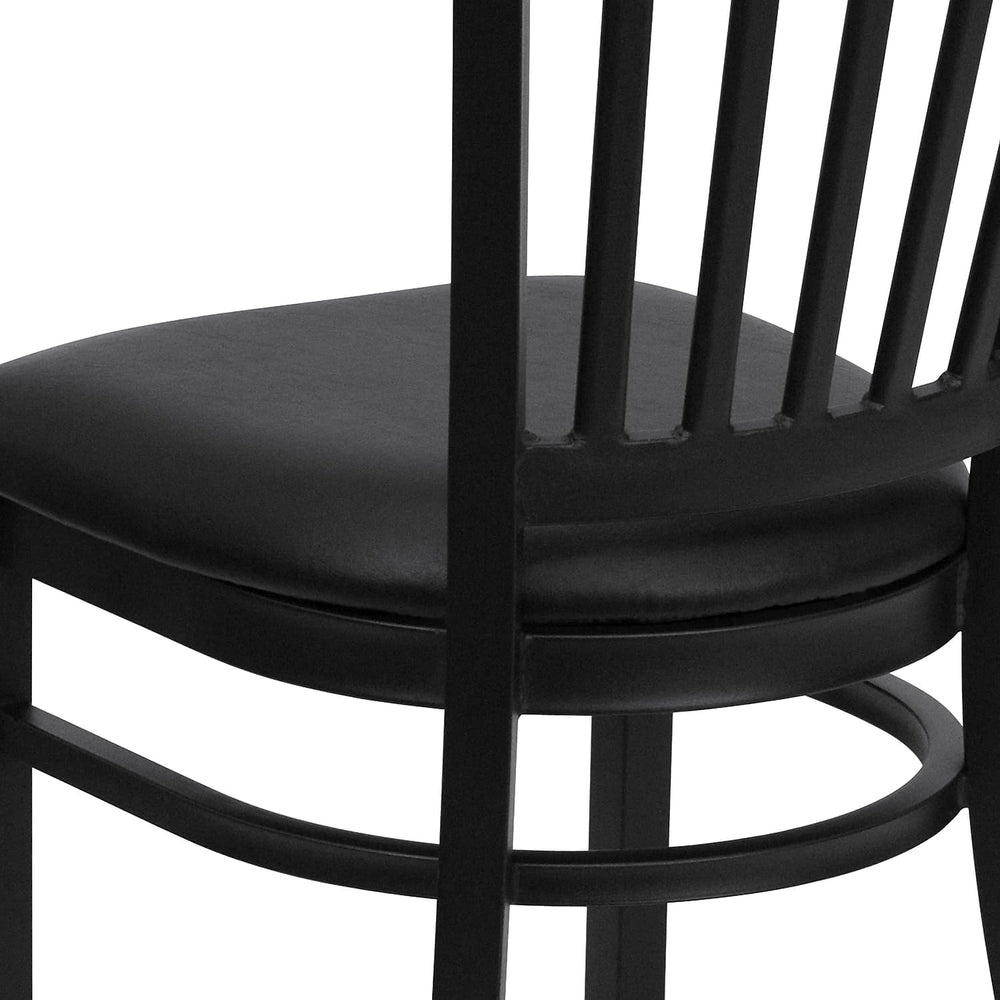 Flash Furniture Hercules Series Vertical Back Metal Restaurant Chairs, Uphols...