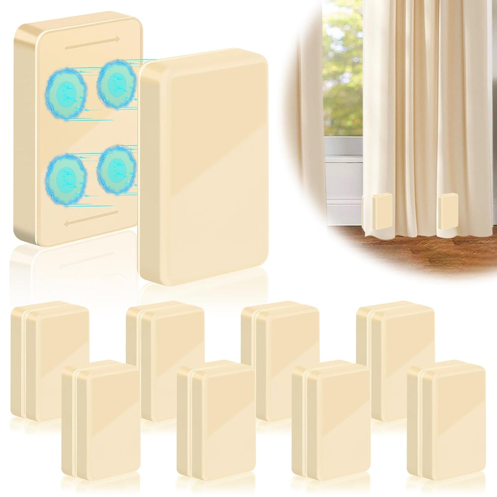 16pcs/52oz Outdoor Curtain Weights, Heavier Curtain Magnets-Beige,8 Pairs
