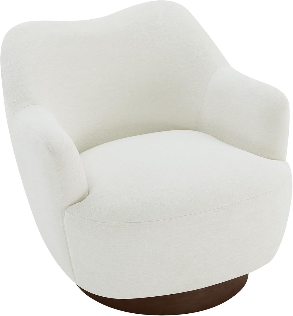 KISLOT Swivel Accent Chair Set of 2,Upholstered Barrel Chair with Curves Came...