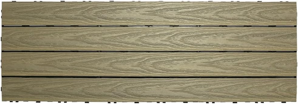 NewTechWood UltraShield Naturale 1 ft. x 3 ft. Quick Deck Outdoor Composite D...