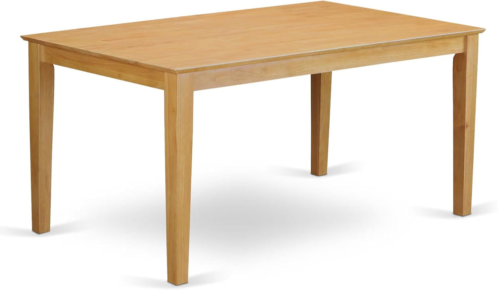 East West Furniture CAVA7-OAK-C 7 Piece Dining Table Set Consist of a Rectang...