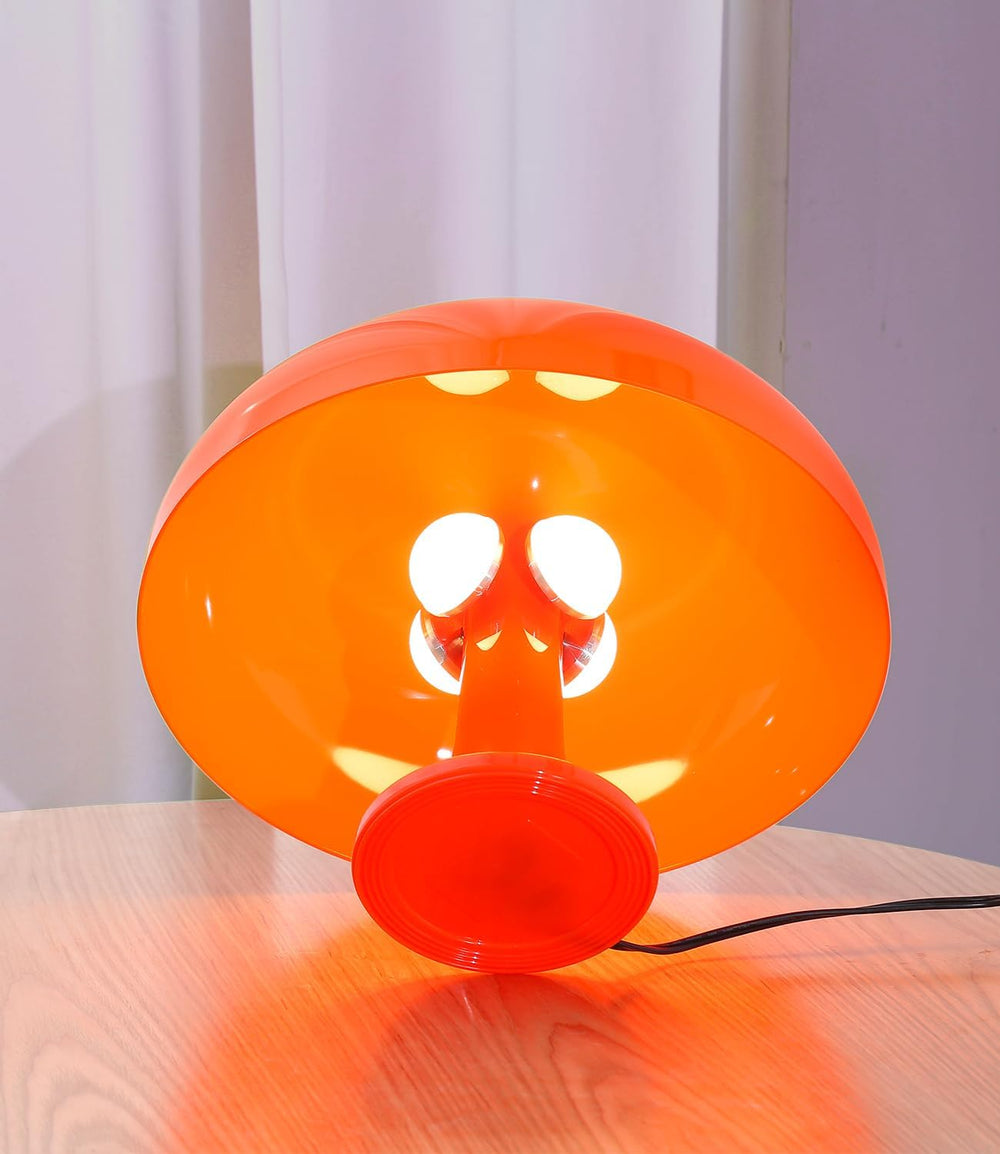 Orange Mushroom Lamp, Mid Century Modern Table Lamp for Bedroom, Minimalist M...