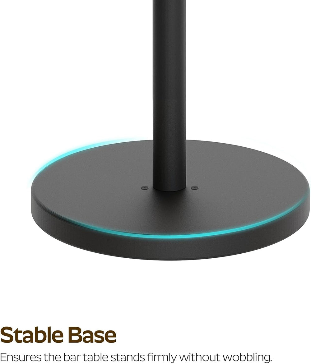 YATINEY Bar Table, Round Bar Table Set of 2, Counter Height Table, Pub Cockta...