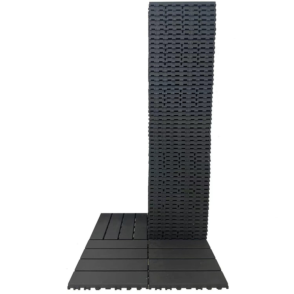 60 sq. ft Plastic Interlocking Deck Tiles,60 PCS Patio Deck Tiles,12"x12...