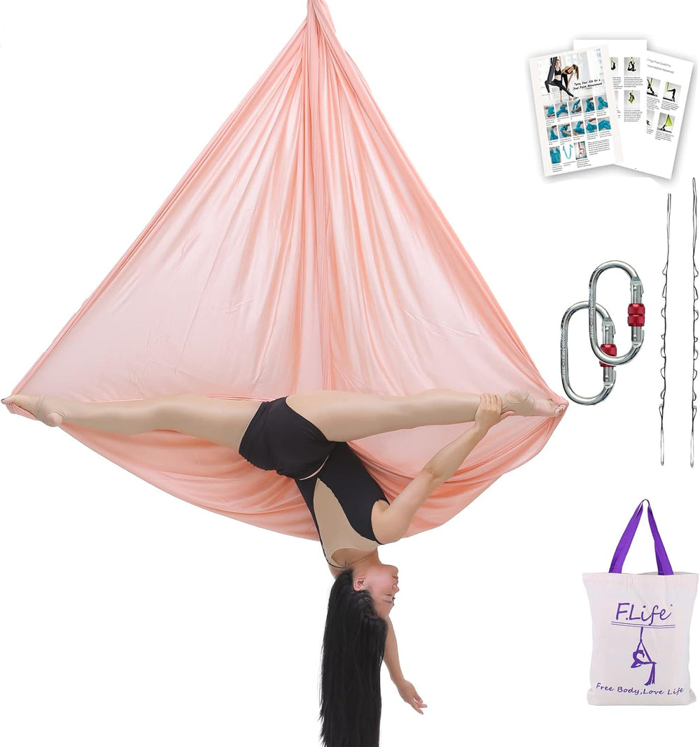F.Life Aerial Silk Yoga Hammock & Swing for yoga Inversion,Strength train...