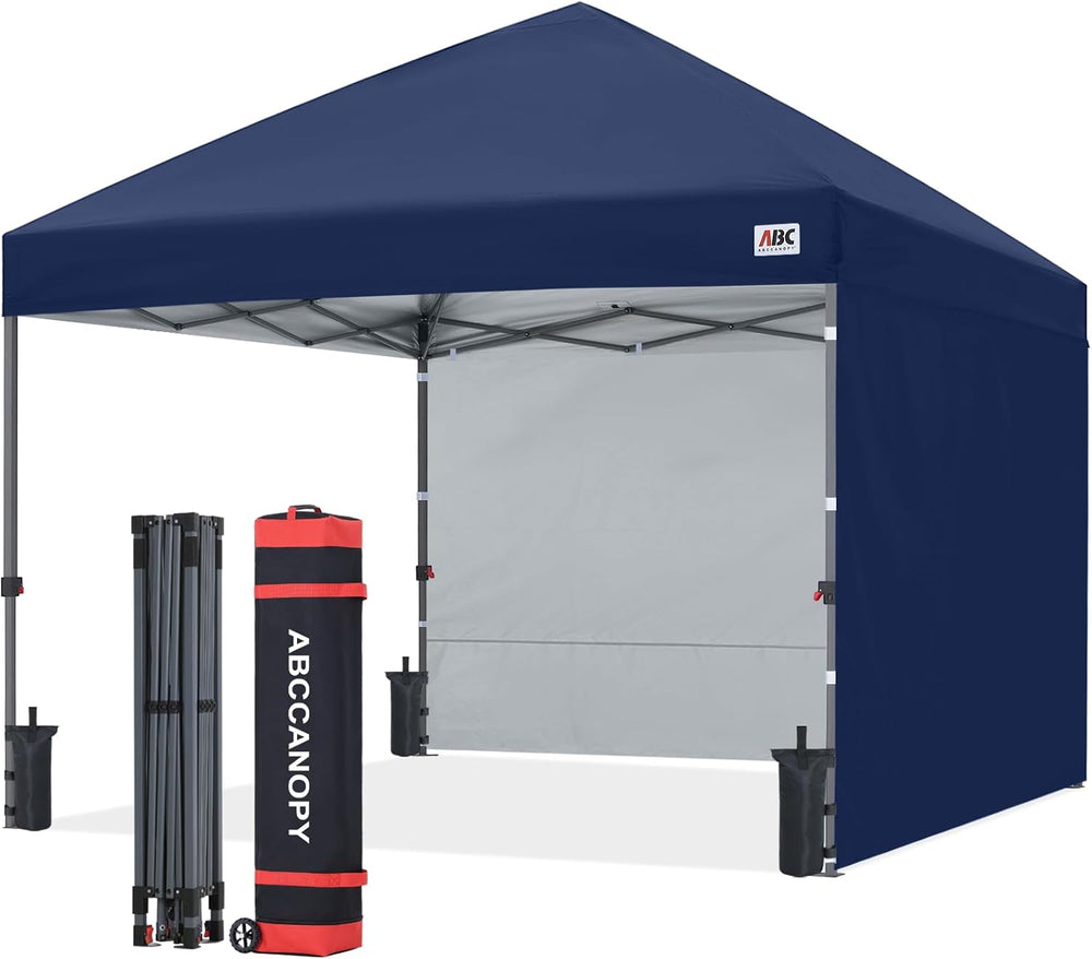 ABCCANOPY Easy Pop up Canopy Tent with 2 Sidewalls for Outdoor Sun Blocking o...