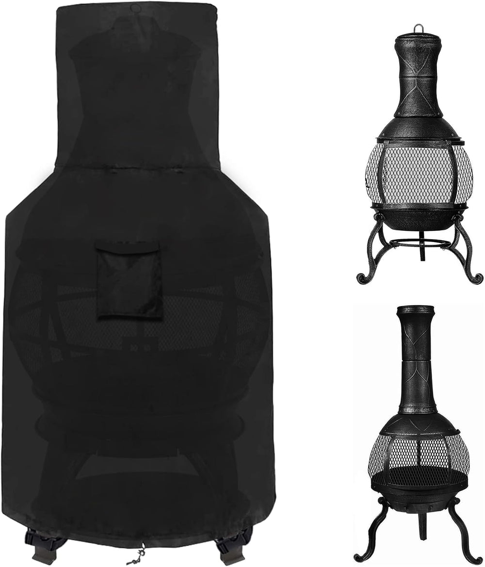 WOMACO Chiminea Cover Waterproof Patio Chiminea Fire Pit Cover Heavy Duty Wea...