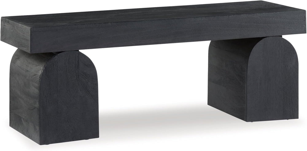 Signature Design by Ashley Holgrove Modern Entryway Accent Bench, Black