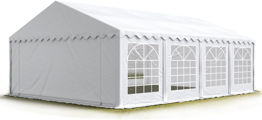 TOOLPORT 16x26 ft PVC 700 Party Tent, Outdoor Canopy, White