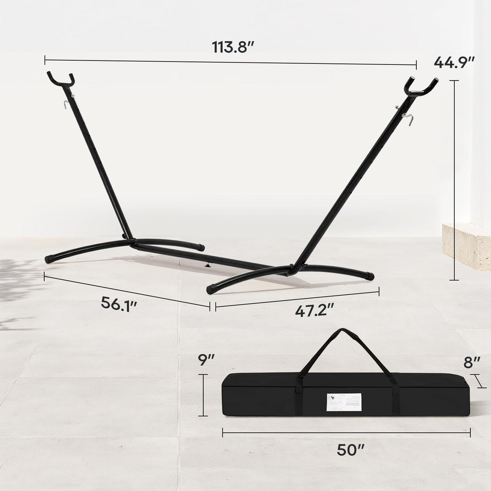 FDW Portable Hammock Double Stand | No Hammock | Sturdy Steel Construction