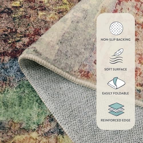 Lahome Modern Abstract Area Rug 6x9 Rugs for Living Room, Washable Bedroom Ru...