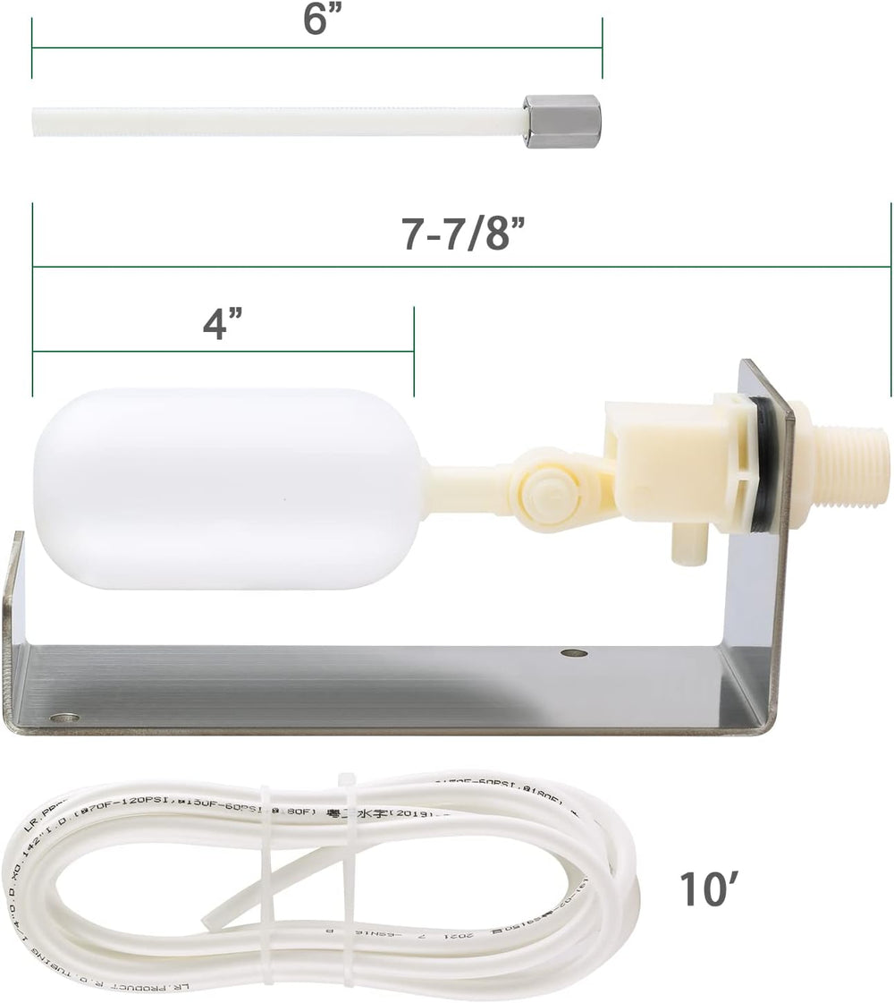 briidea Water Fountain Auto Fill System, Water Leveler Float Valve Kit, 1/4 T...