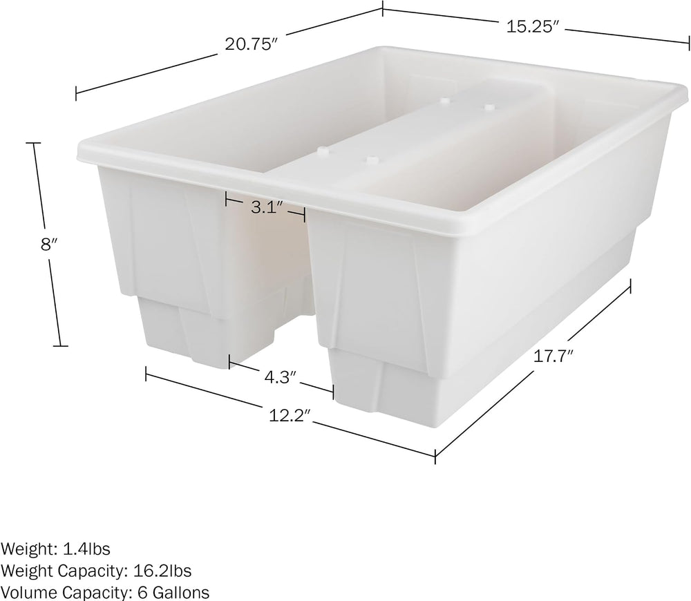 Railing Planter Box 2-Pack - 20.75-Inch Flower Boxes with Removable Drainage ...
