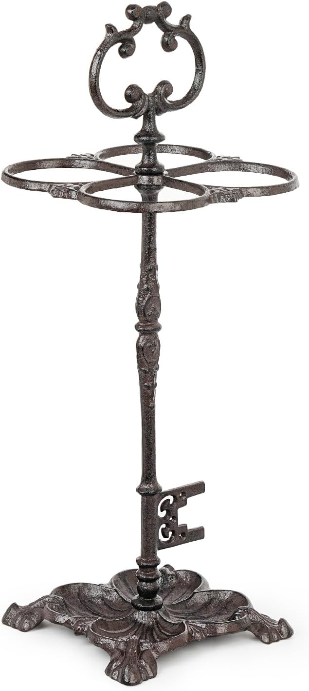 Sungmor Vintage Cast Iron Umbrella Stand - 23.7 Inches Tall