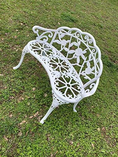 Patio Balcony Bench Double Seat, Anti-Rust Cast Aluminum Patio Garden Bench f...