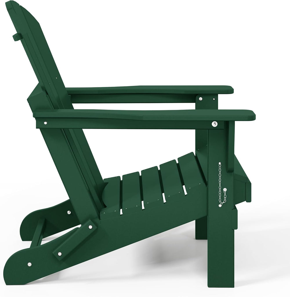 WO Home Furniture Laguna Folding Adirondack Chair, HDPE Patio Chair, All Weat...