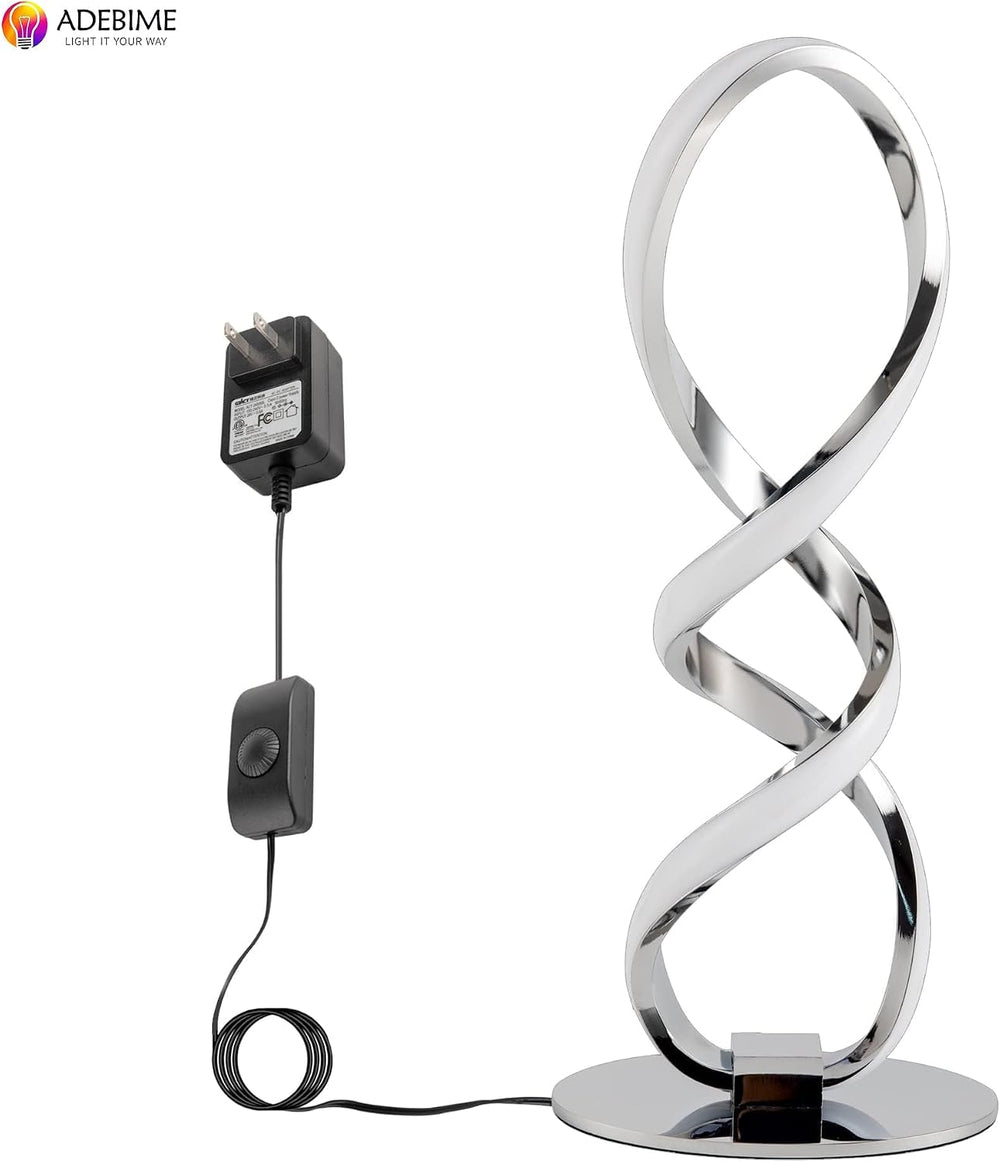 LED Spiral Bedside Table Lamp, Stepless Dimmable 12W 3000K Warm White, Modern...