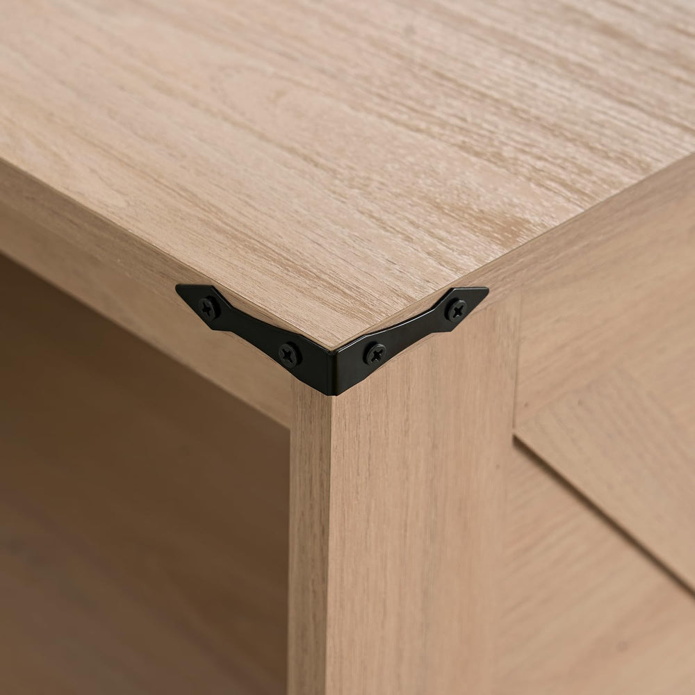 OKYCI Farmhouse Coffee Table for Living Room, Wood Square Coffee Tables, 31.5...