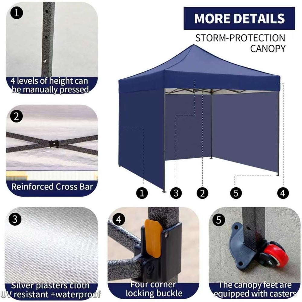 10x10 Pop up Canopy Tent with Sidewalls,Heavy Duty Waterproof Sun Shade Canop...