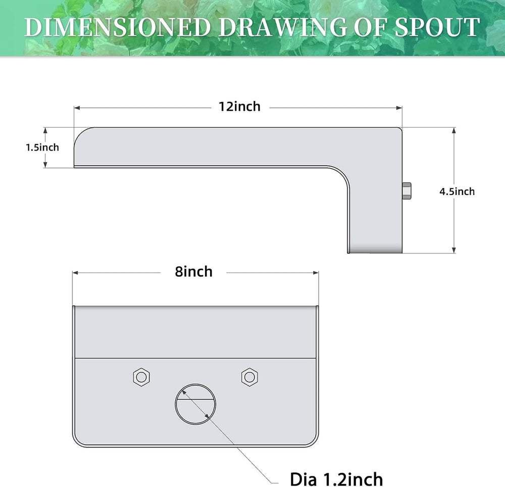 304 Stainless Steel Water Fountain Spout Scupper, Made Exquisite Handcrafted ...